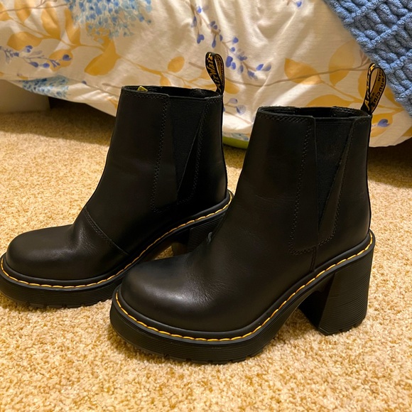 Dr. Martens Shoes - Dr. Martens Spence Leather Flared Heel Chelsea Boot